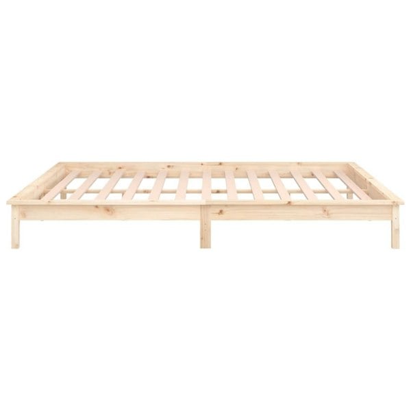 Berkfield LED Bed Frame 140x200 cm Solid Wood