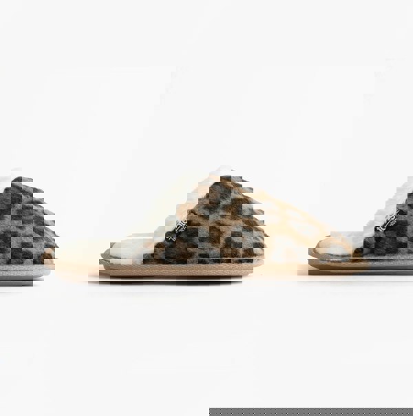 Totes Isotoner ANIMAL FUR Womens Mule Slippers Animal Print