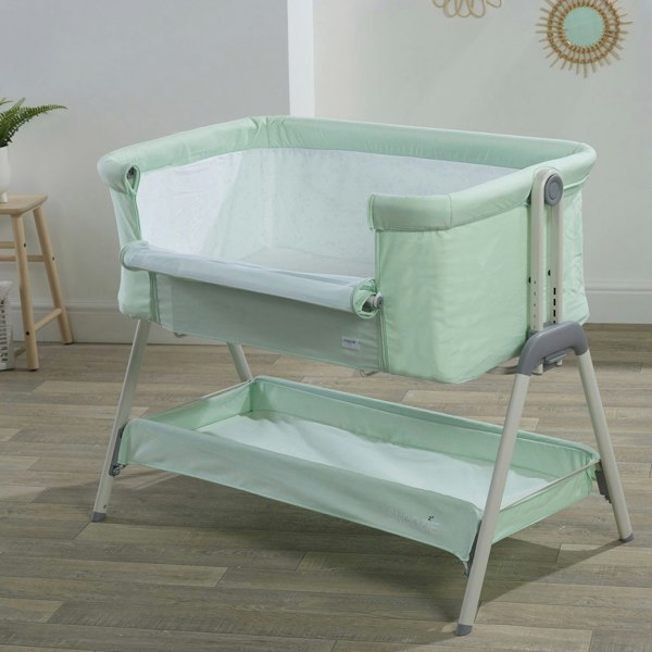 Kinder Valley Snoozie Bedside Crib Misty Jade