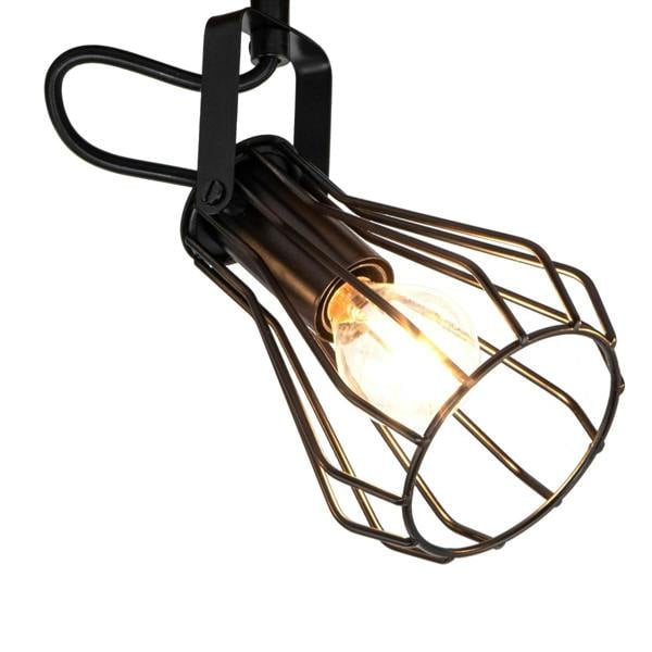 COSYLYTE Kendan 4 Light Matt Black Wire Shade Spotlight