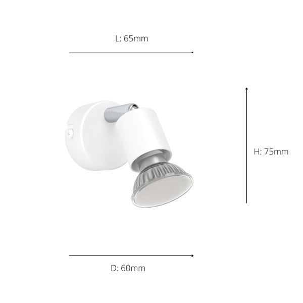 EGLO Basic Stecci-E White Plastic Eco-Friendly Spotlight