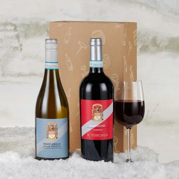 Virginia Hayward Christmas Italian Wine Duo Gift Set - Red & White Wine