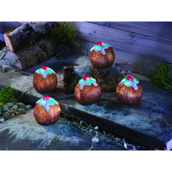 Scotts of Stow InLit Ice Xmas Puds Set of 5