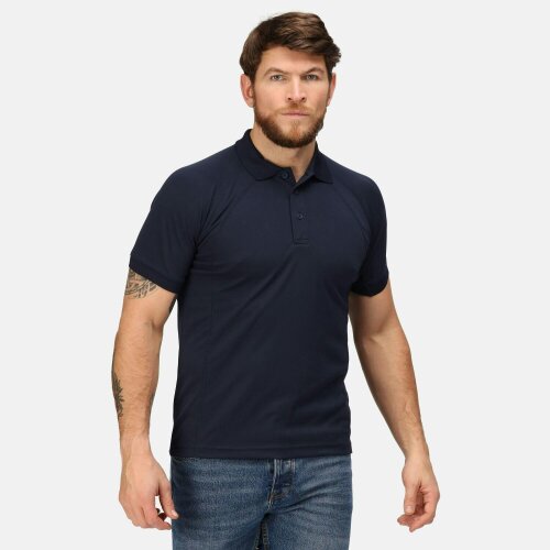 Regatta Professional Mens Coolweave Short Sleeve Polo Shirt - Navy