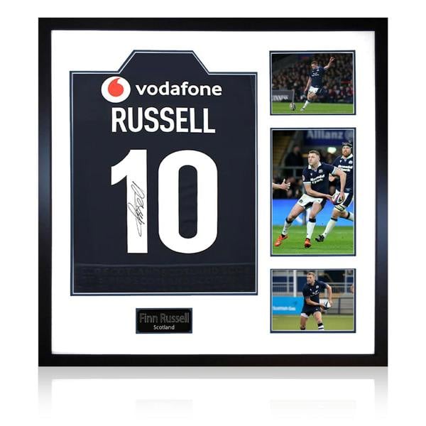 Finn Russell Signed Scotland 2025 Shirt Elite Frame