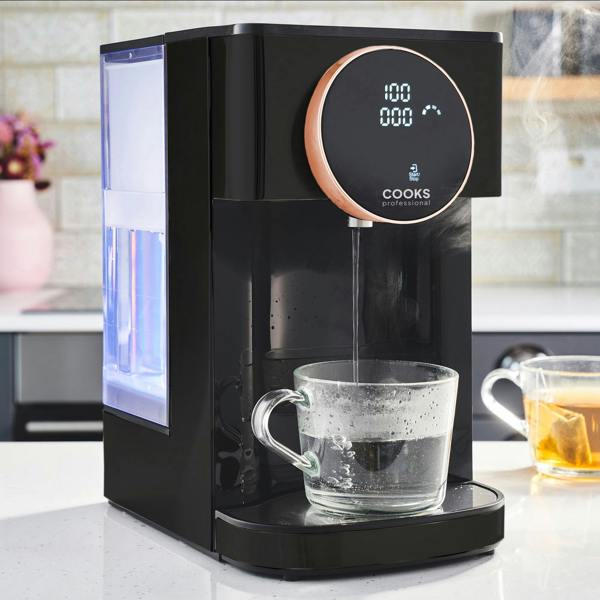 Cooks Professional 4L Digital Hot Water Dispenser | Black / Rose Gold