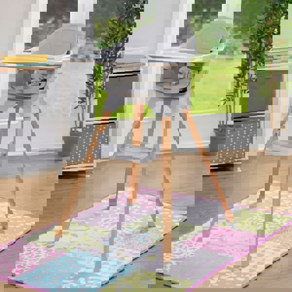 Liberty House Toys Kids High Chair – Grey and Beechwood