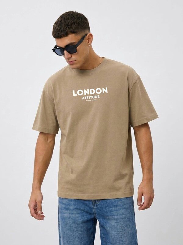 London Attitude Original Creators Dragon Graphic Heavyweight Oversized T-Shirt