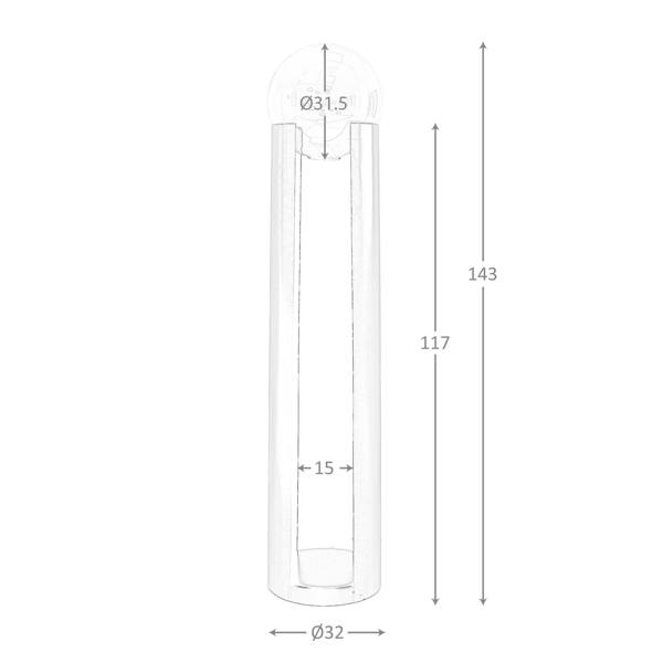 Angel Cerdá Smoked amber glass and black steel floor lamp 8108