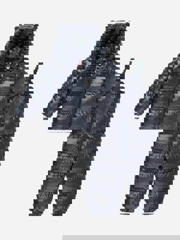 Moncler Enfant Baby Down Padded Snowsuit in Navy