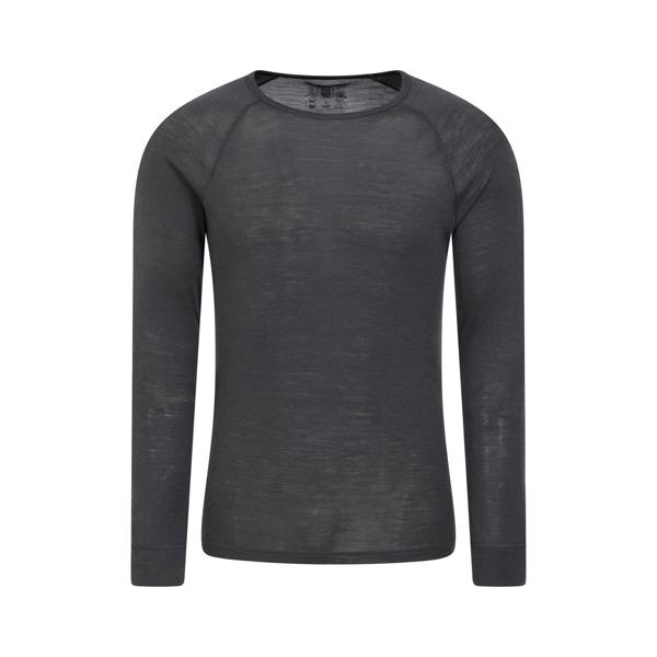 Mountain Warehouse Mens Merino Wool Thermal Top - Grey - 