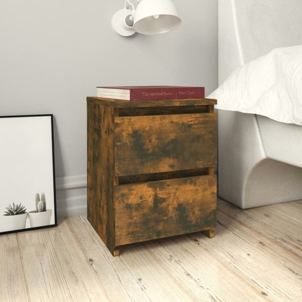 Berkfield Bedside Cabinets 2 pcs Smoked Oak 30x30x40 cm Engineered Wood