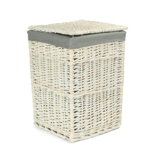 Wicker Square Laundry Basket
