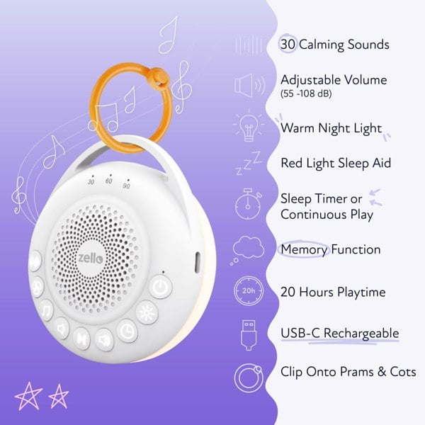 Zello Mum & Baby White Noise Machine Bundle