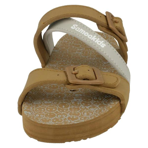 Spot On Girls Samoa Flat Buckle Mule Sandal