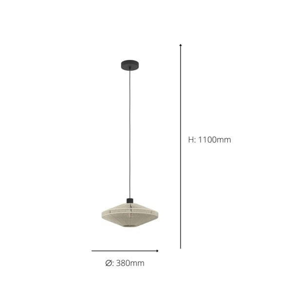 EGLO Midsumer Timeless Fabric Pendant Light