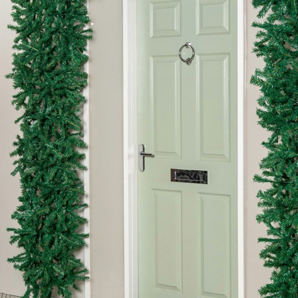 Samuel Alexander 8ft (2.35m) Samuel Alexander Double Door Plain Green Flat Top Christmas Tree Arch with 2000 Tips