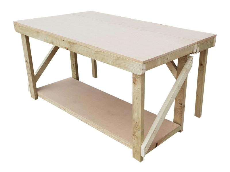 Arbor Garden Solutions Wooden MDF Top Workbench With Extendable Working Surface