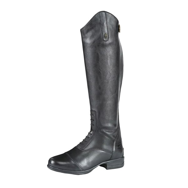 Moretta Women's Gianna Leather Long Riding Boots - Black