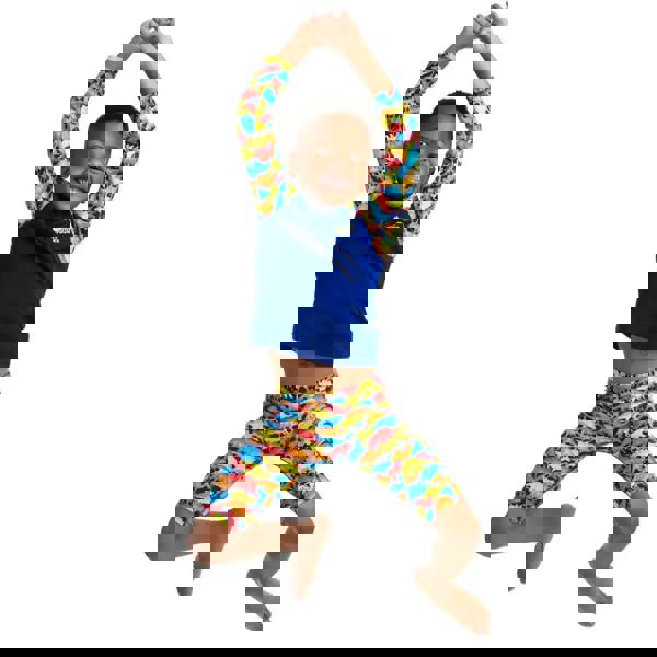 Blue Funky Trunks toddler boys swimmasaurus zippy rash vest with dino print