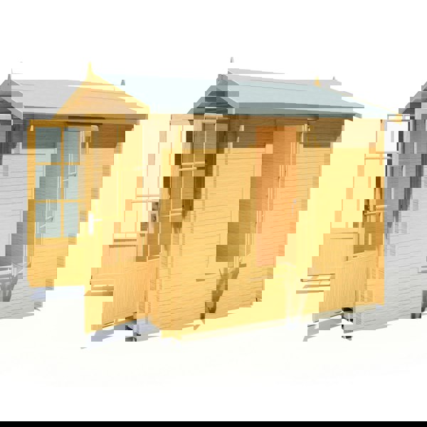 Shire Barn ale 8x8 Log Cabin 19mm interlock Cladding - Best Shed