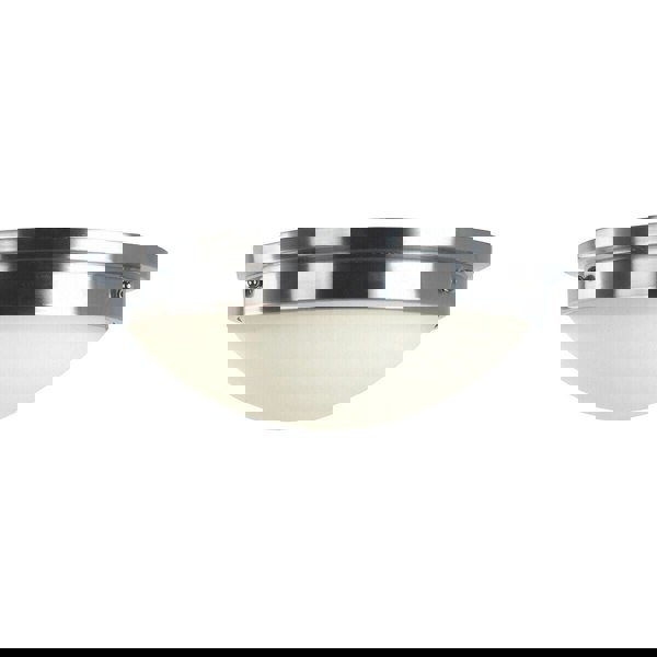 2 Bulb Flush Light Low Ceiling Polished Chrome LED E27 60W Bulb Loops