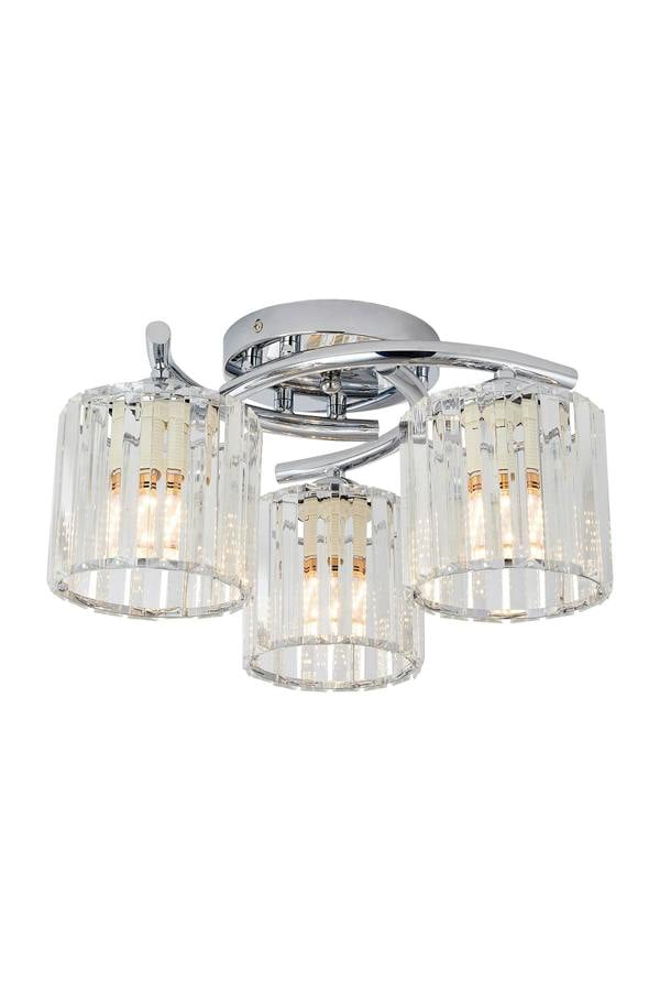 Living and Home 3-Light Ceiling Light with Glass Shade