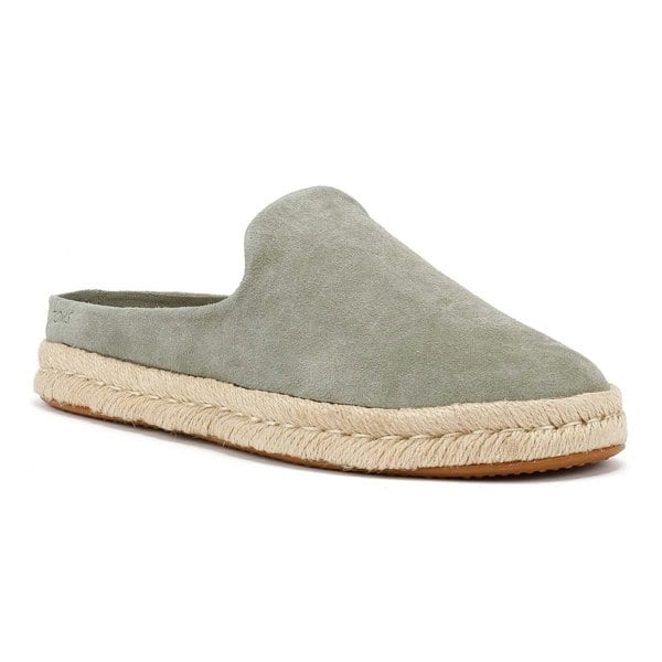 TOMS Santiago Suede Men's Vetiver Grey Mules