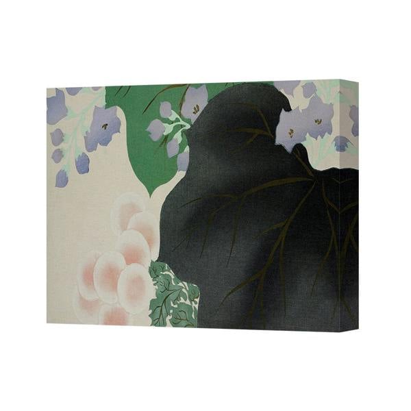 Benjamin Tate Design Abstract Purple Floral Canvas Print Botanical Wall Art Home Decor