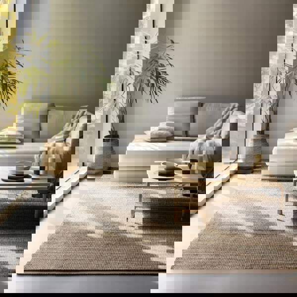 Handwoven Jute Brown Rug – Natural Colour