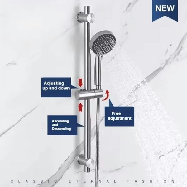Havendro Adjustable Shower Slider Rail Riser Kit with Soap Holder Hose and Shower Head Set
