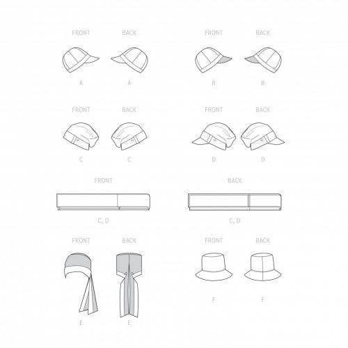 Simplicity Sewing Pattern 9491, Headwear for Women, A (S-M-L) - Easy