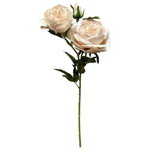 Wyld Haus Set of 3 Artificial Flowers Soft Blush Charity Rose Stems