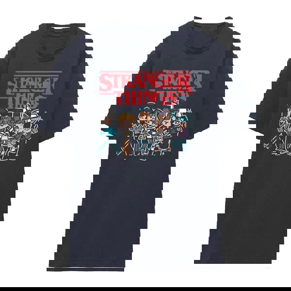 Stranger Things Womens/Ladies Cartoon T-Shirt - Deep Navy