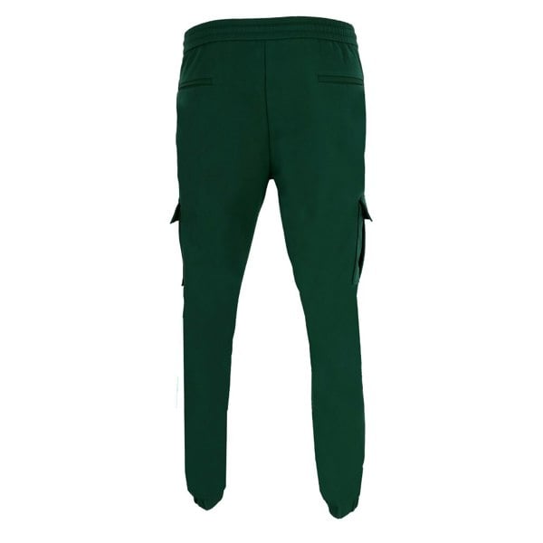 David WeJ Drawstring Trousers with Cargo Pockets - Green