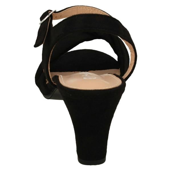 Anne Michelle Ladies Anne Michelle Mid Heel Casual Wide Fit Sandals F12111