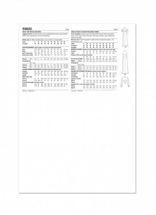 Simplicity Sewing Pattern 9820, Dresses, Jackets for Women, K5 (8-10-12-14-16) - Easy