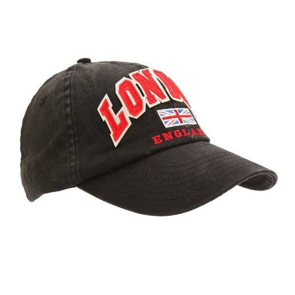 Universal Textiles Mens London England Union Jack 3D Retro Design Baseball Cap - Black