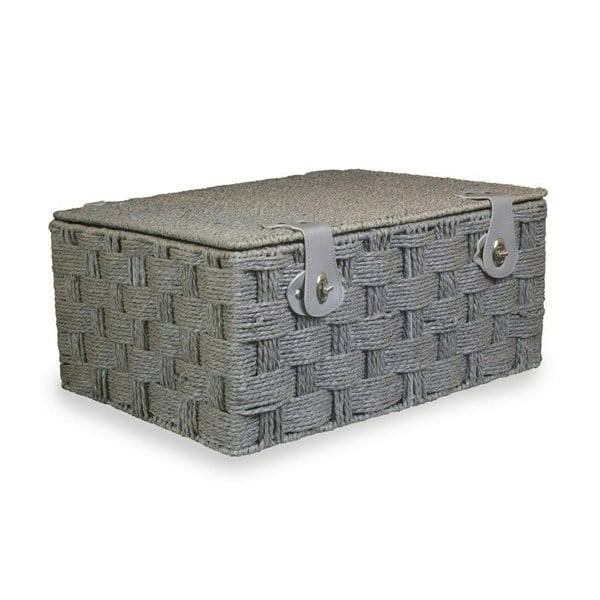 Twisted Grey Paper Rope Basket
