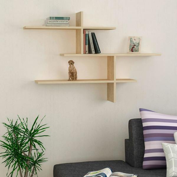 Decortie Leo 3 Tier Floating Wall Shelf (H) 80.5cm