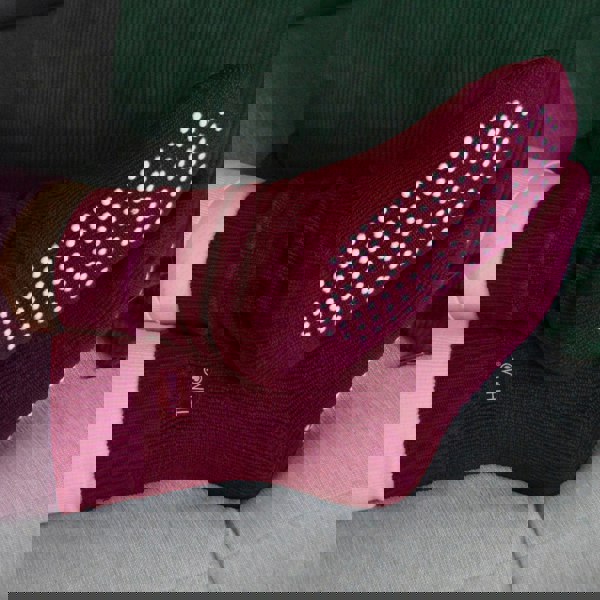 THMO 3 Pack Ladies Cosy Non Slip Thermal Slipper Socks with Grippers