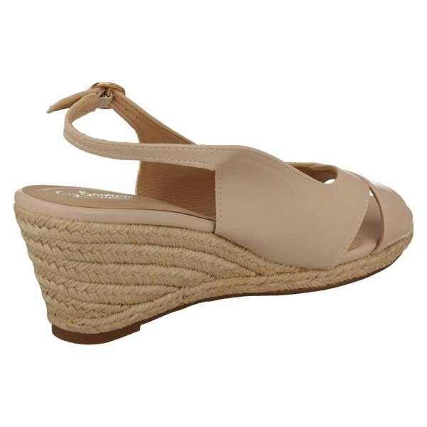 Savannah Ladies Savannah Mid Wedge Heel Espadrille Wide Fitting Sandals F2313