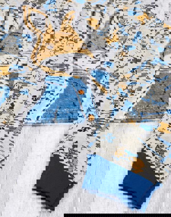 Peter Rabbit Boys Blue Peter Rabbit All-Over Print Long Sleeve Long Leg Pyjama Set