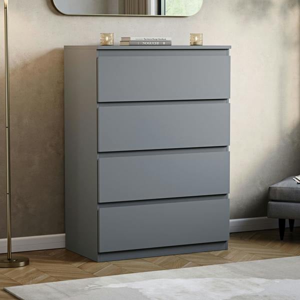 Vida Designs Denver 4 Drawer Chest, Black