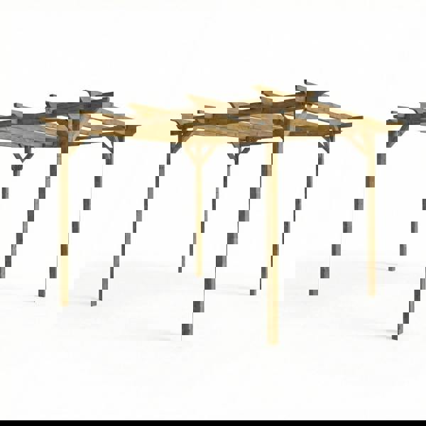 Arbor Garden Solutions Sculpted Wooden Garden Pergola Kit