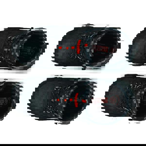 Scruffs Scarfell Mens Safety Steel Toe/Midsole Work Ankle Boots, pair of black work safety boots with steel toe cap and sturdy sole.