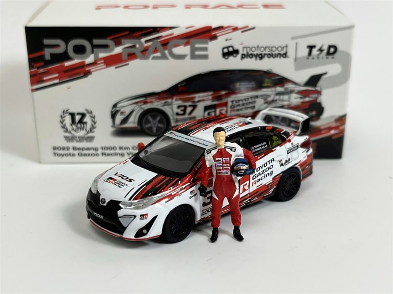 Pop Race Toyota GR Vios Sepang 1000 KM 2022 Tengku Djan #37 1:64 Scale PR640007