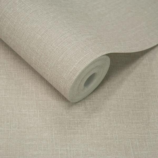 Grandeco Boutique Nursery Pure & Protect Cirrus Woven Linen Textured Antibacterial Wallpaper, Neutral