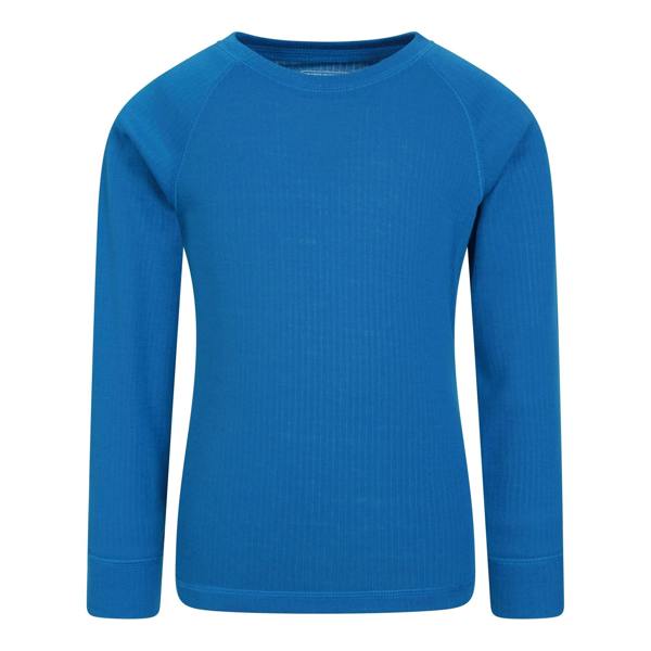 Mountain Warehouse Childrens/Kids Talus Round Neck Base Layer Top - Cobalt