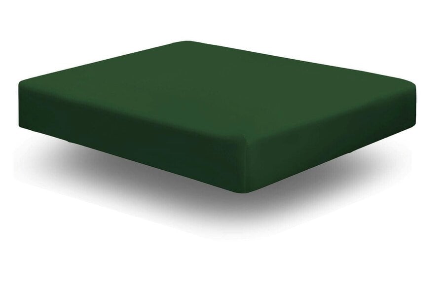Night Zone 180 Thread Count Percale Extra Deep Fitted Sheet 40cm – Non Iron Polycotton Bed Sheet - Green